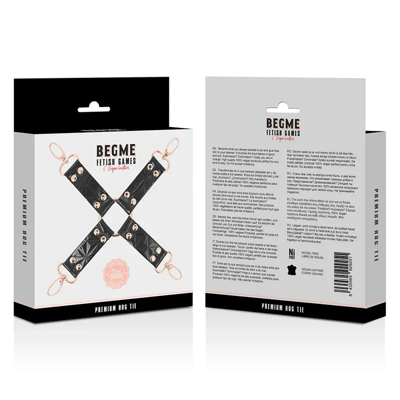 BEGME - BLACK EDITION VEGANE LEDER-HOG-KRAWATTE - Vanelion Paradise