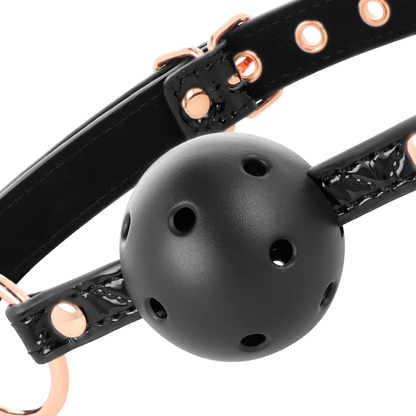 BEGME - BLACK EDITION BALLKNEBEL VEGANES LEDER