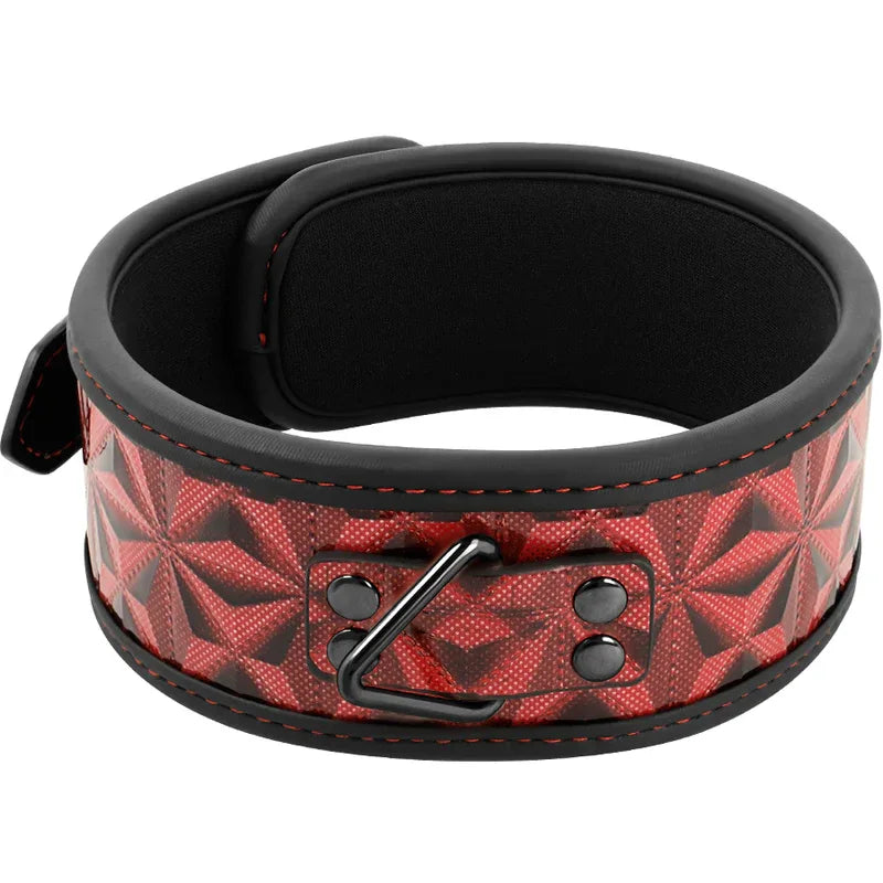 BEGME - RED EDITION PREMIUM VEGANES LEDERHALSBAND MIT NEOPRENFUTTER - Vanelion Paradise