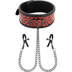 BEGME - RED EDITION HALSBAND MIT NIPPELKLEMMEN MIT NEOPRENFUTTER - Vanelion Paradise