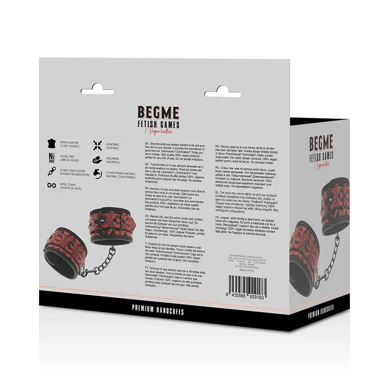BEGME - RED EDITION PREMIUM-HANDSCHELLEN MIT NEOPRENFUTTER - Vanelion Paradise