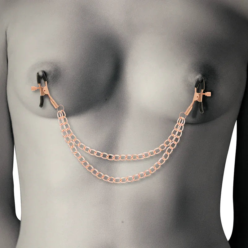 COQUETTE CHIC DESIRE - FANTASY-NIPPELCLIPS AUS METALL MIT KETTE - Vanelion Paradise