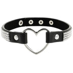 COQUETTE CHIC DESIRE - VEGANES LEDER-HALSBAND MIT HERZ - Vanelion Paradise