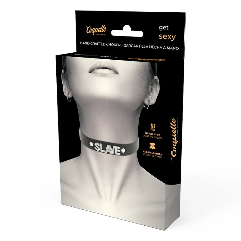 COQUETTE CHIC DESIRE - SKLAVEN-HALSBAND AUS VEGANEM LEDER - Vanelion Paradise