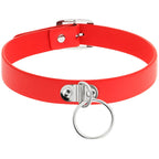 COQUETTE CHIC DESIRE - ROTE HALSKETTE AUS VEGANEM LEDER FETISCH-ACCESSOIRE FÜR FRAUEN - Vanelion Paradise
