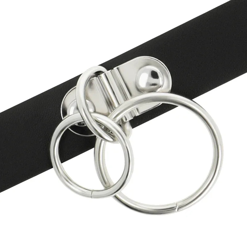 COQUETTE CHIC DESIRE - DOPPELRING-HALSBAND AUS VEGANEM LEDER - Vanelion Paradise