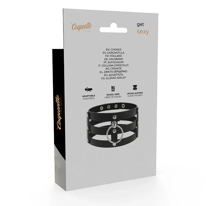 COQUETTE CHIC DESIRE - VEGANES LEDER-HALSBAND IM FETISCH-STIL - Vanelion Paradise