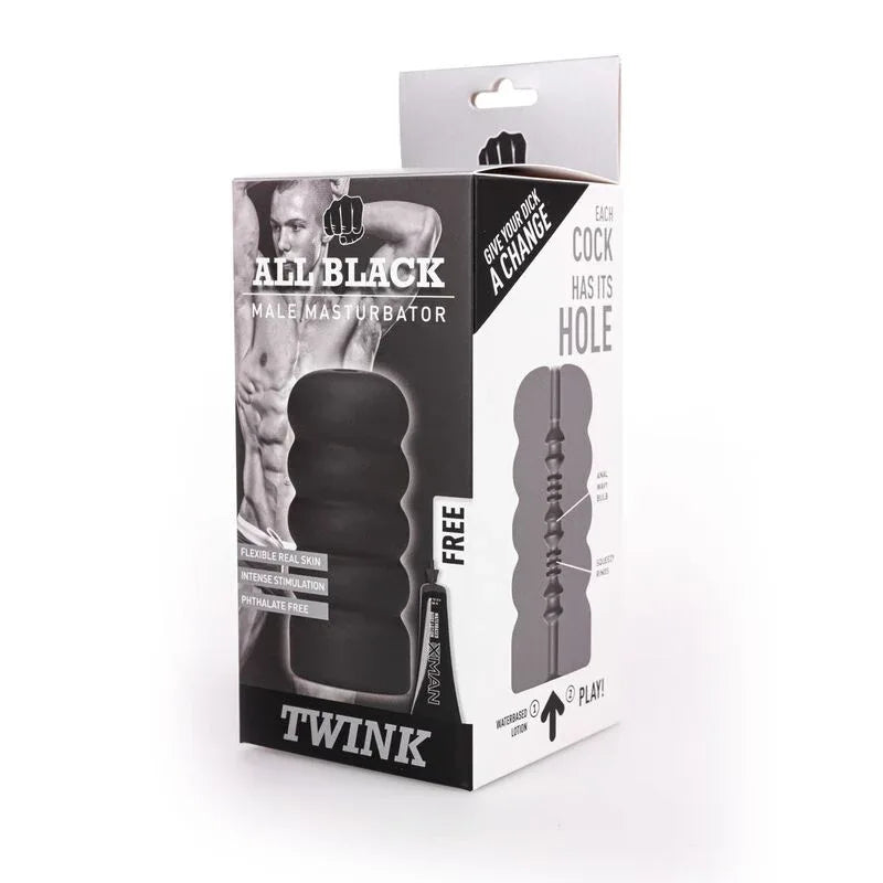 ALL BLACK - MASTURBATOR TWINK - Vanelion Paradise