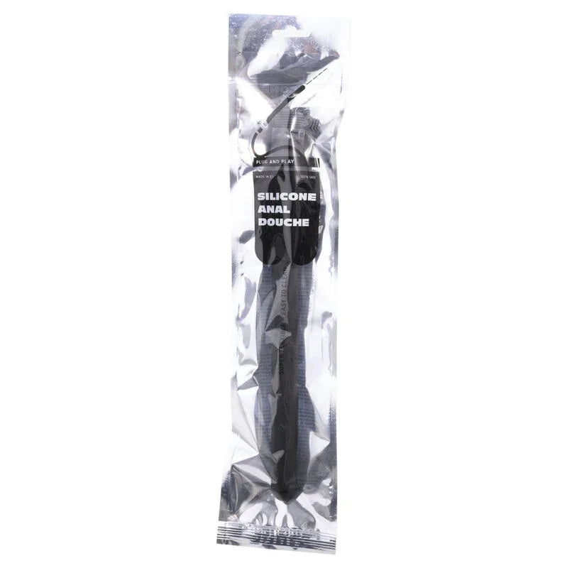 ALL BLACK - DUSCHE ANAL KLAPPBARES SILIKON 27 CM - Vanelion Paradise