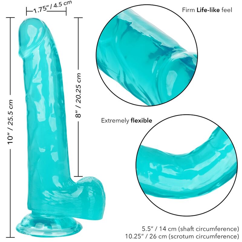 CALEXOTICS - GRÖSSE KÖNIGIN-DILDO BLAU 20.3 CM