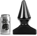All Black Analstecker 20,5 cm – XL Buttplug, kegelförmig, PVC, intensive Stimulation für Fortgeschrittene - Vanelion Paradise