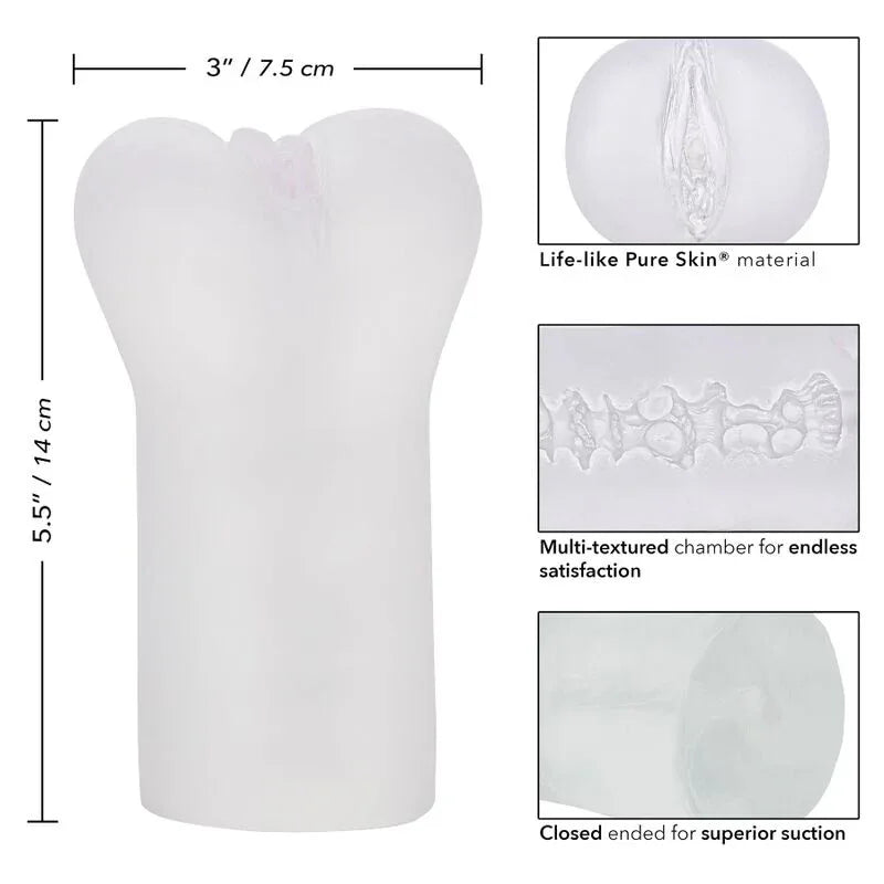 CALEXOTICS - BOUNDLESS VULVA STROKER TRANSPARENT - Vanelion Paradise