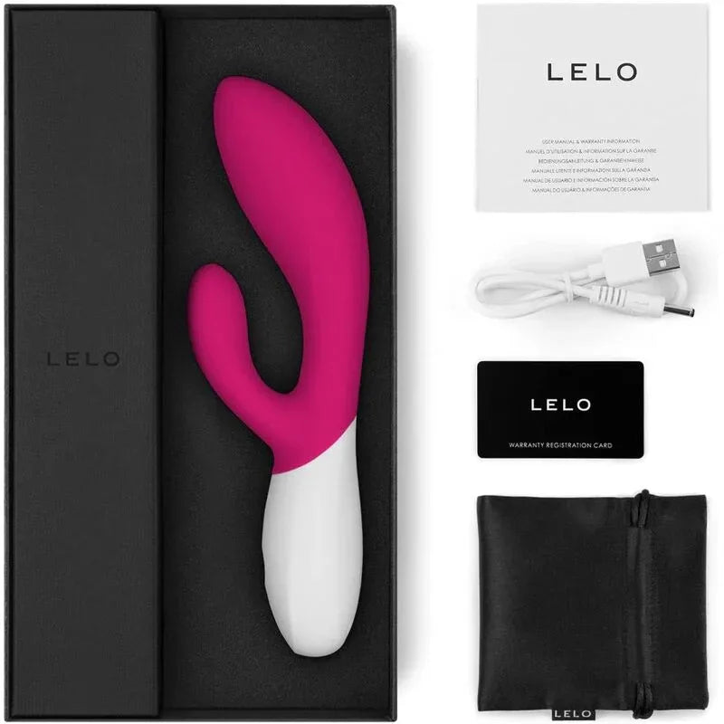 LELO - INA WAVE 2 VBRADOR LUXUS-SPEZIALUHR CERISE - Vanelion Paradise