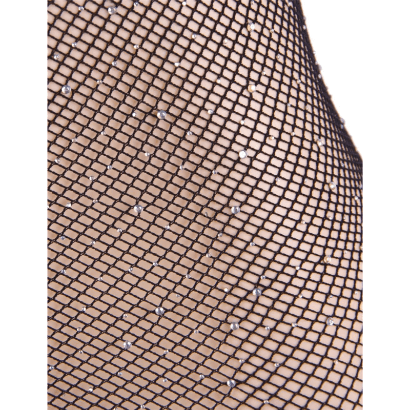 QUEEN LINGERIE - NETZKÖRPERKLEID MIT DIAMANTEN S/L - Vanelion Paradise