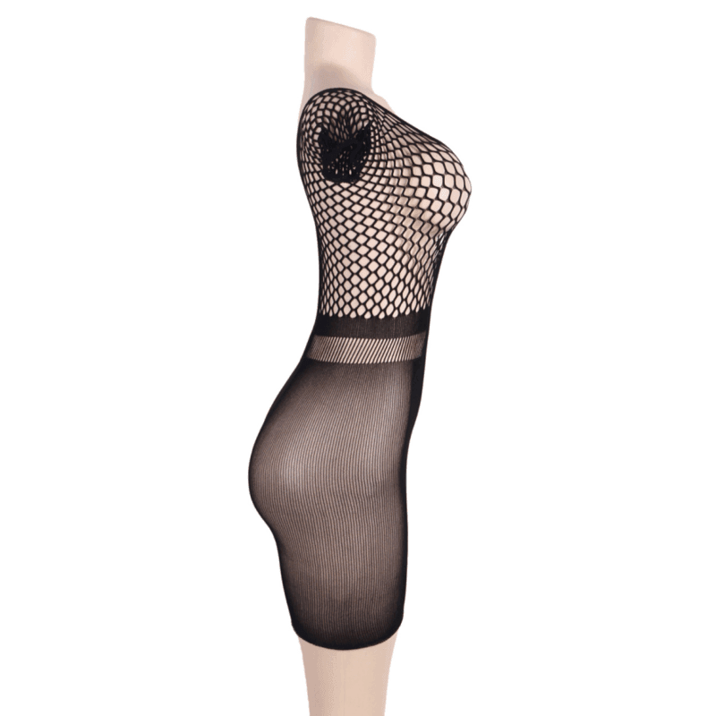 QUEEN LINGERIE - KURZRMELIGES NETZKÖRPERKLEID S/L - Vanelion Paradise