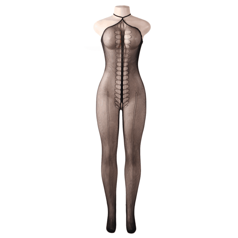QUEEN LINGERIE - HALTER NECK BODYSTOCKING S/L - Vanelion Paradise