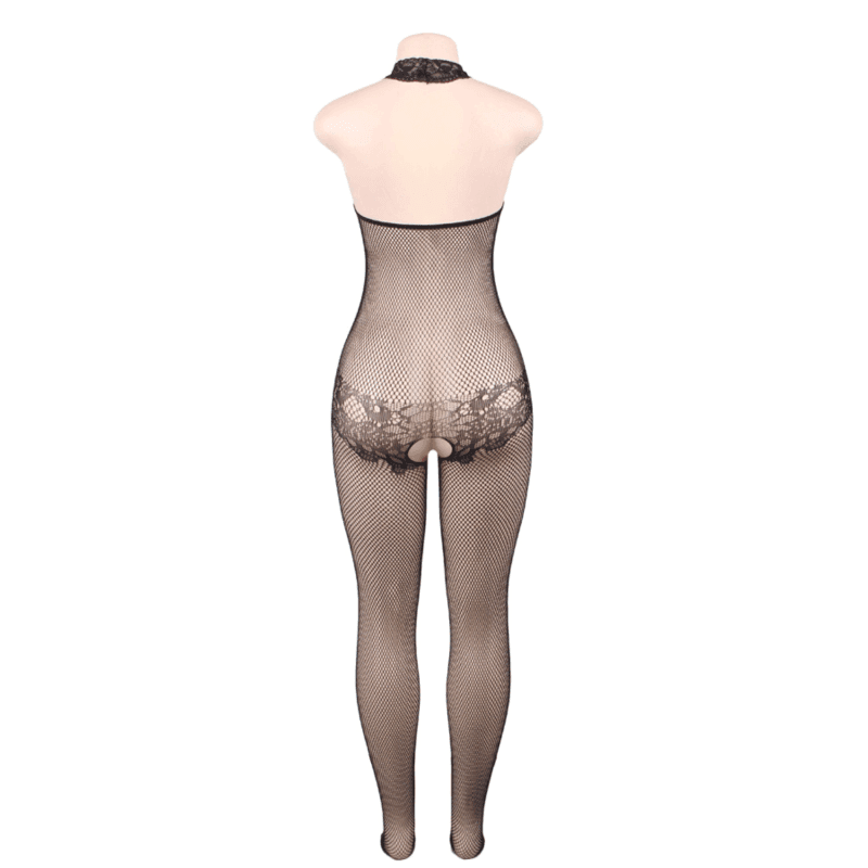 QUEEN LINGERIE - BODYSTOCKING MIT ÖFFNUNG UND BLUMENSPITZE S/L - Vanelion Paradise