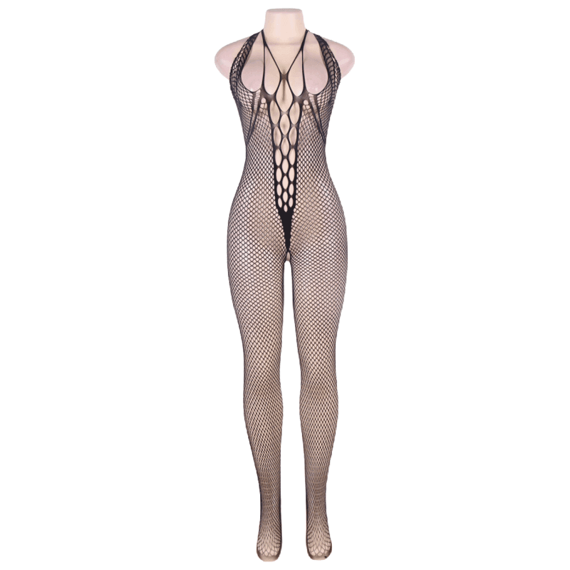 QUEEN LINGERIE - NECKHOLDER-BODYSTOCKING MIT OFFENEM RÜCKEN S/L - Vanelion Paradise