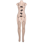 QUEEN LINGERIE - NETZ-BODYSTOCKING MIT KRAWATTEN S/L - Vanelion Paradise