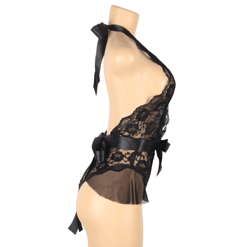 QUEEN LINGERIE - NIEDRIGER SPITZEN-TEDDY S/M - Vanelion Paradise