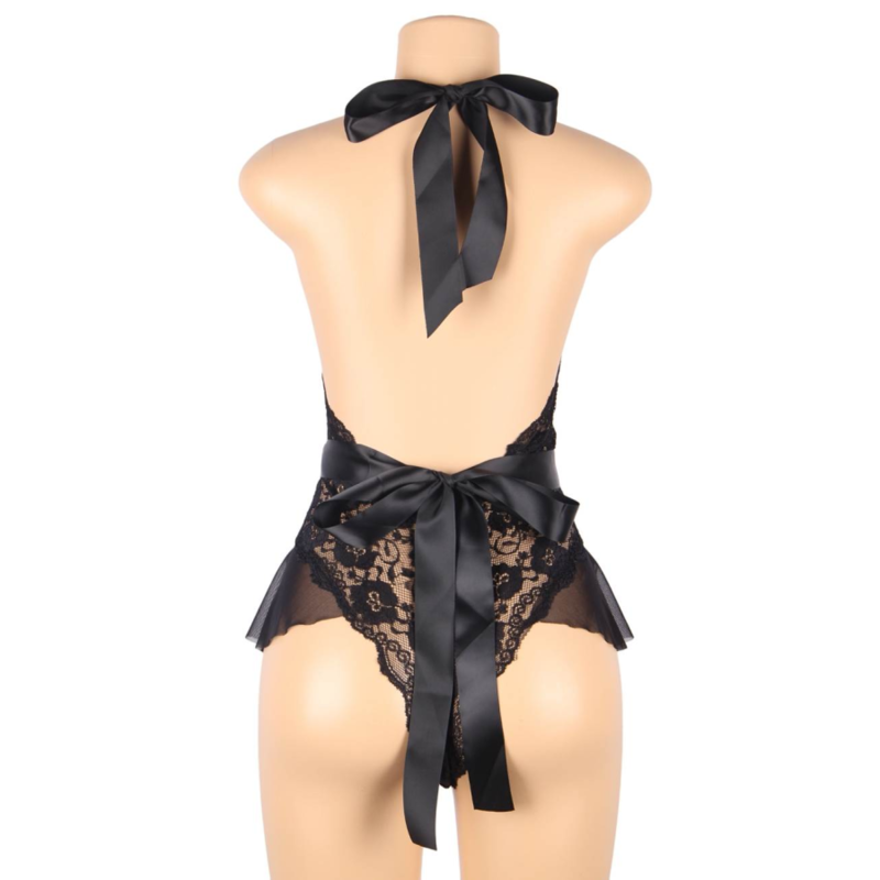 QUEEN LINGERIE - NIEDRIGER SPITZEN-TEDDY S/M