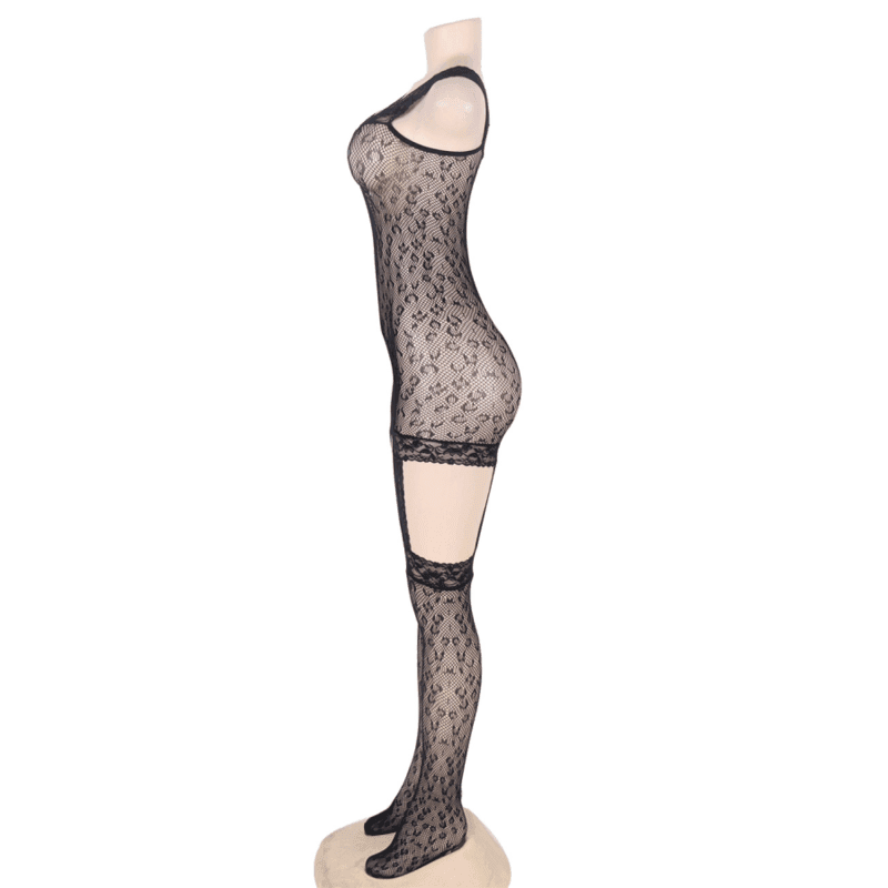 QUEEN LINGERIE - LEOPARD STYLE BODYSTOCKING S/L - Vanelion Paradise