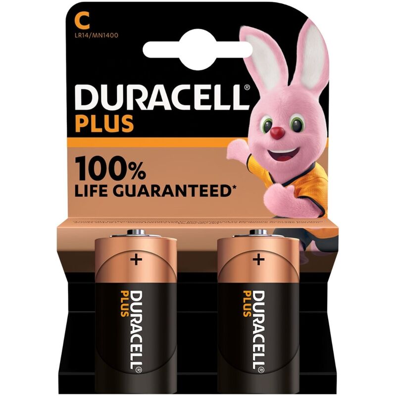 DURACELL - PLUS POWER BATTERIE ALCALINA C LR14 2 EINHEITEN