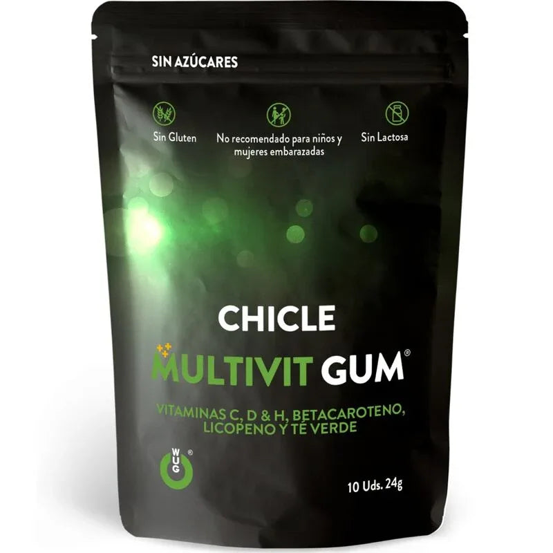 WUG GUM - MULTIVIT VITAMIN C, H, D, BETA-CAROTENE, LYCOPENE AND GREEN TEA 10 UNITS - Vanelion Paradise