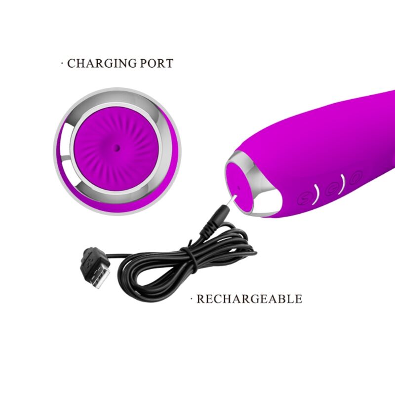 PRETTY LOVE - MOLLY VIBRATOR MIT WIEDERAUFLADBARER ROTATION