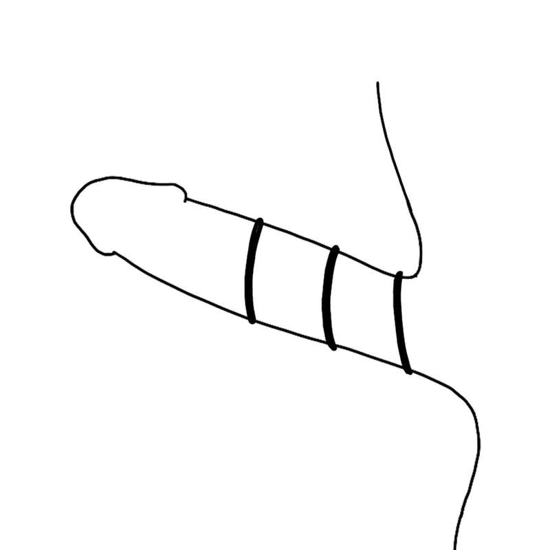 OHMAMA - SET AUS 3 SCHWARZEN SILIKONRINGEN - Vanelion Paradise