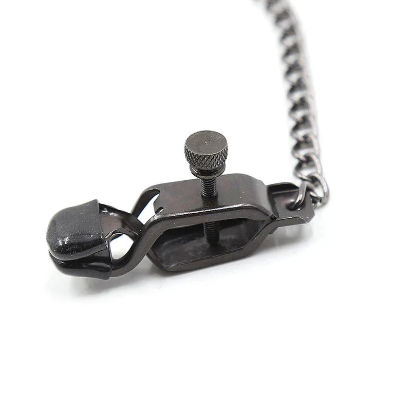 OHMAMA FETISH - METALLKLEMMEN MIT SCHWARZER KETTE - Vanelion Paradise