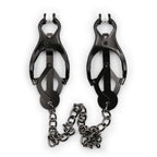 Japanische Nippelklemmen mit schwarzer Kette – nickelfrei | OHMAMA - Vanelion Paradise