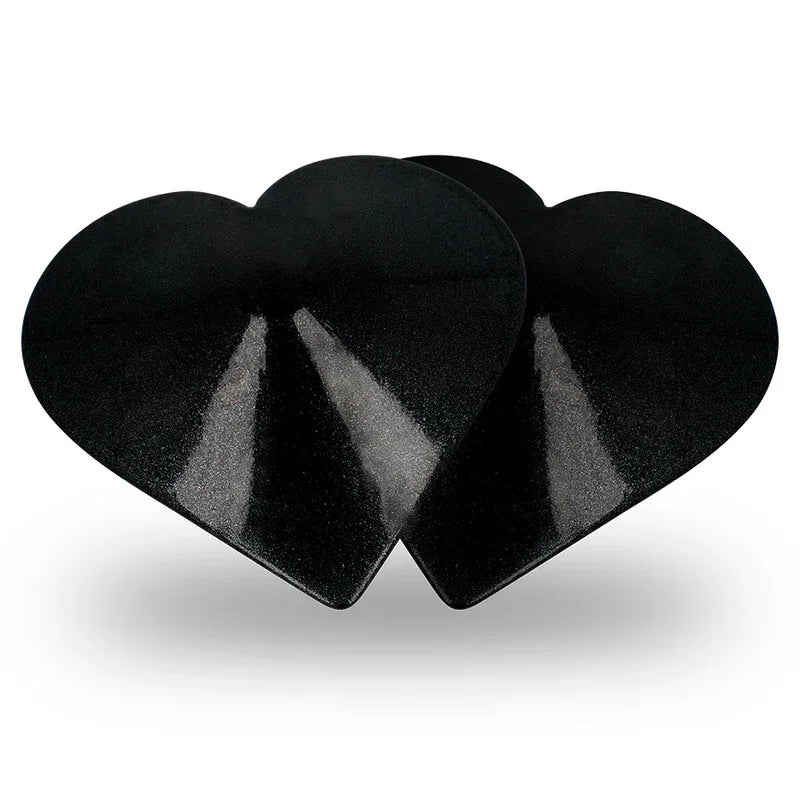 COQUETTE CHIC DESIRE - NIPPELABDECKUNGEN MIT SCHWARZEN HERZEN - Vanelion Paradise