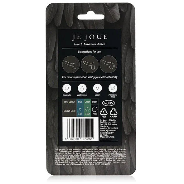 JE JOUE - MAXIMALER STRETCH-COCKRING AUS SILIKON - SCHWARZ - Vanelion Paradise