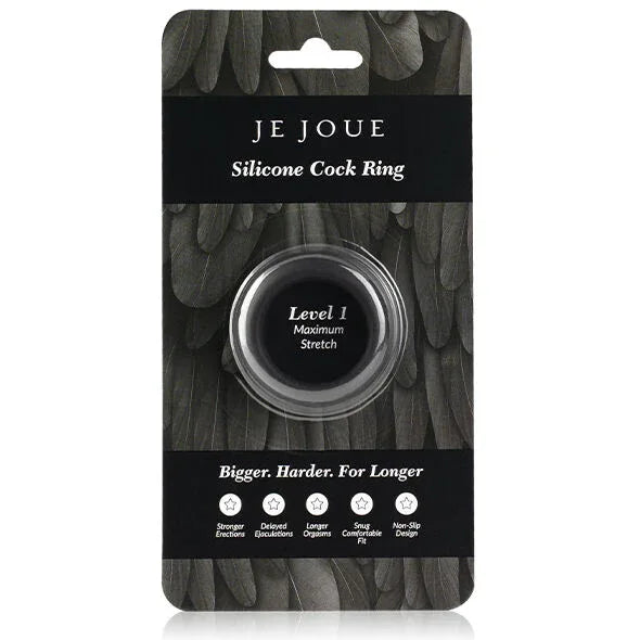 JE JOUE - MAXIMALER STRETCH-COCKRING AUS SILIKON - SCHWARZ - Vanelion Paradise