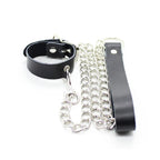 OHMAMA FETISH - PENIS-HALSKETTE UND LEDERARMBAND MIT METALLKETTE - Vanelion Paradise