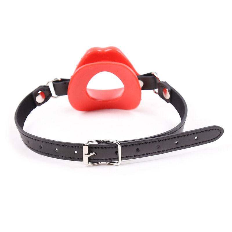 OHMAMA FETISH - Knebel mit roten Lippen und Riemen - Vanelion Paradise