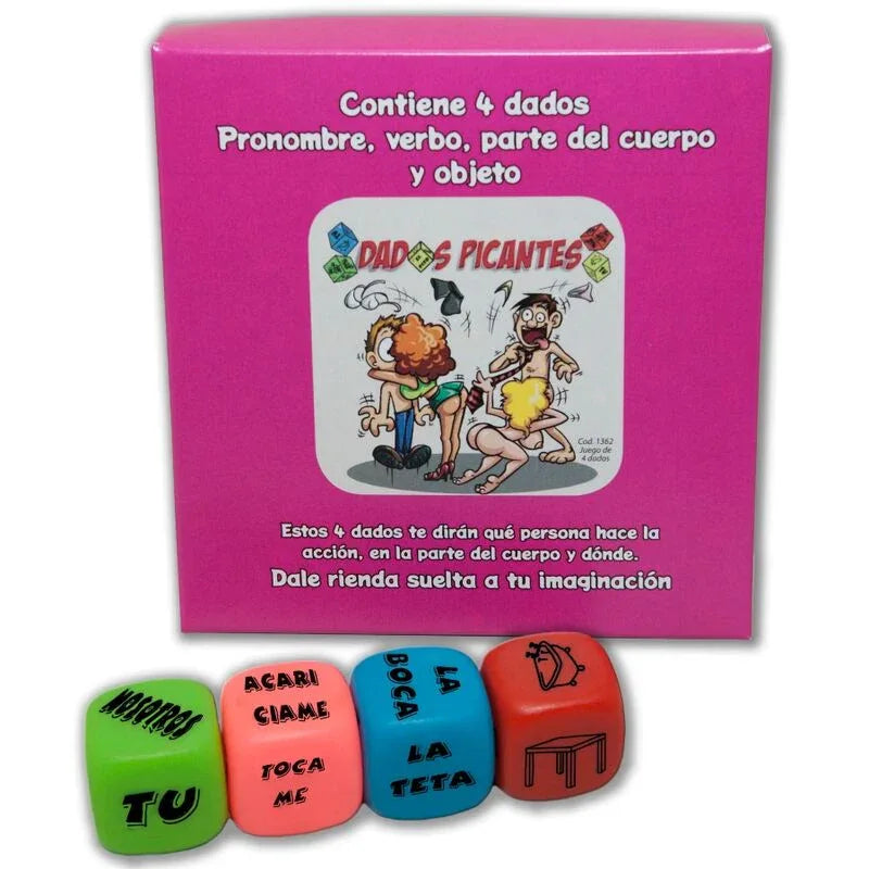 DIABLO PICANTE - 4 WÜRFELSPIEL VON PRONOMEN, VERB, KÖRPERTEIL UND ORT - Vanelion Paradise