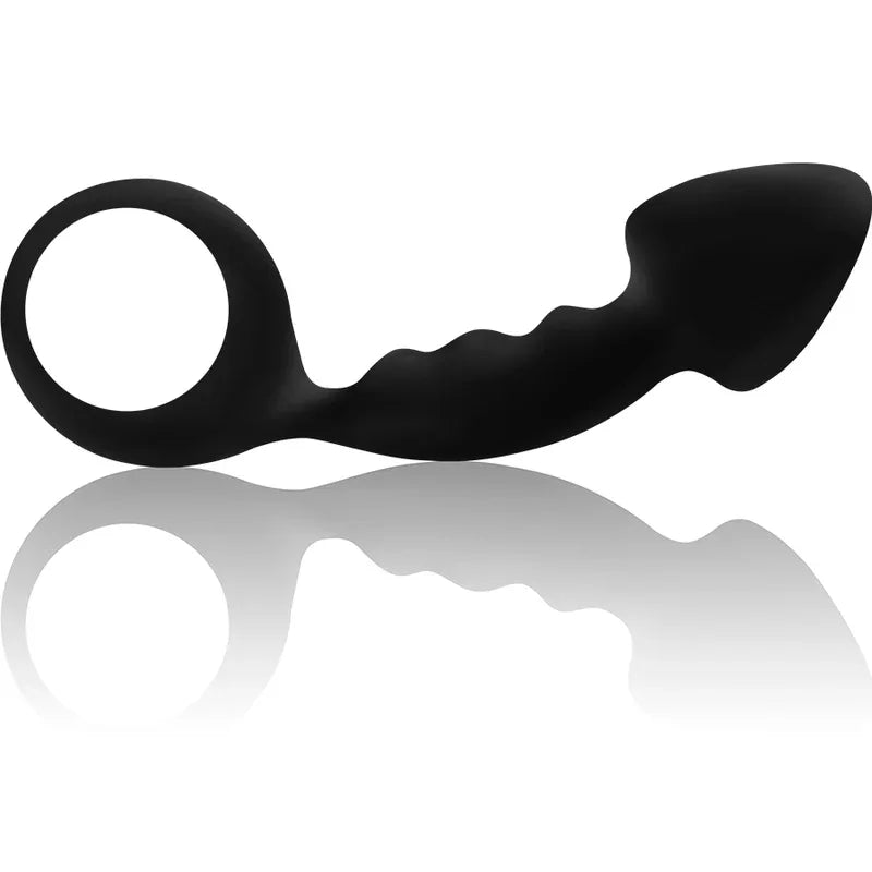 OHMAMA - GERIPPTER ANALPLUG MIT RING - Vanelion Paradise