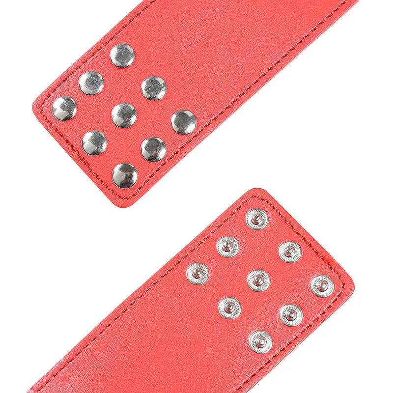 OHMAMA FETISH - ROTE HANDSCHELLEN MIT SCHNAPPVERSCHLUSS - Vanelion Paradise