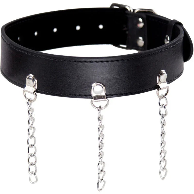 OHMAMA FETISH - FETISCH-HALSKETTE MIT RINGEN - Vanelion Paradise