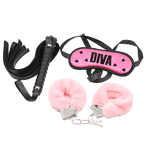 OHMAMA FETISH - BONDAGE-SET AUS HANDSCHELLEN, PEITSCHE UND MASKE - Vanelion Paradise