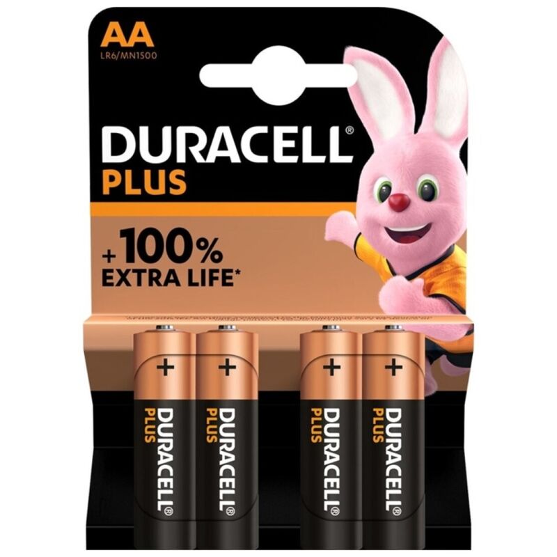 DURACELL - PLUS POWER 100 ALKALINE BATTERIE AA LR6 4 EINHEIT