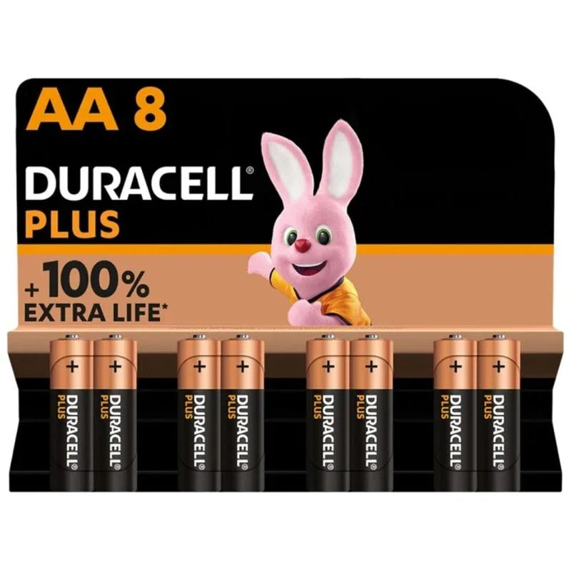 DURACELL - PLUS POWER 100 ALKALINE BATTERIE AA LR6 8 EINHEIT - Vanelion Paradise