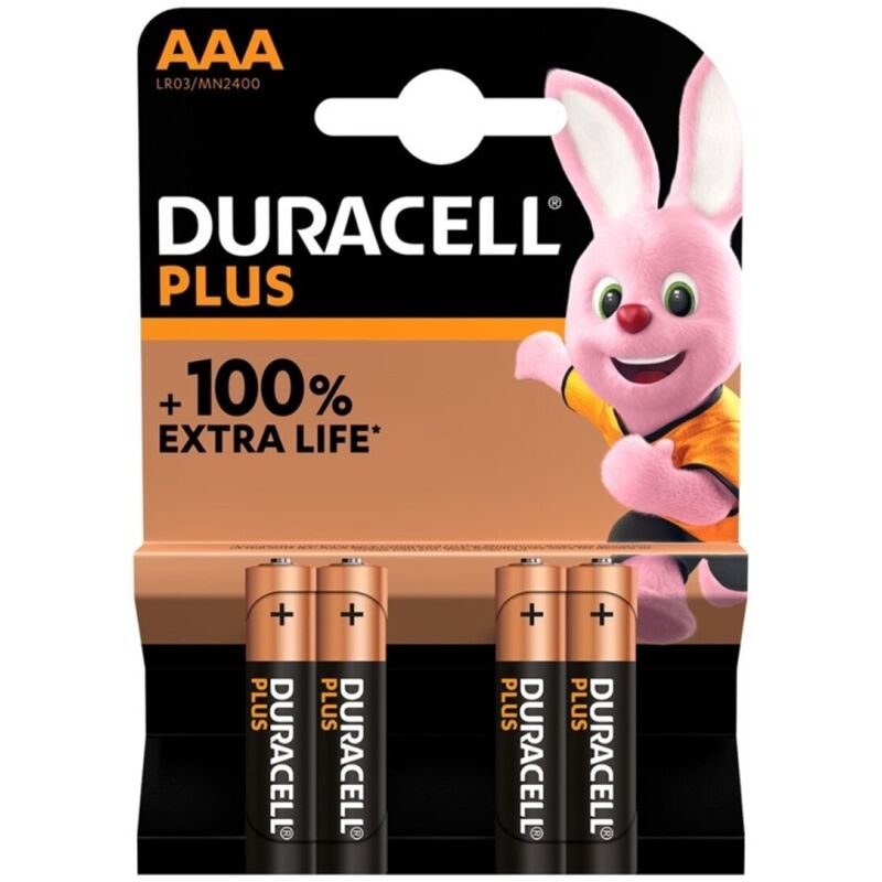 DURACELL - PLUS POWER 100 ALKALINE BATTERIE AAA LR03 4 EINHEIT