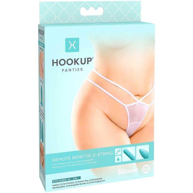 HOOK UP PANTIES - REMOTE BOW-TIE G-STRING SIZE XL/XXL - Vanelion Paradise