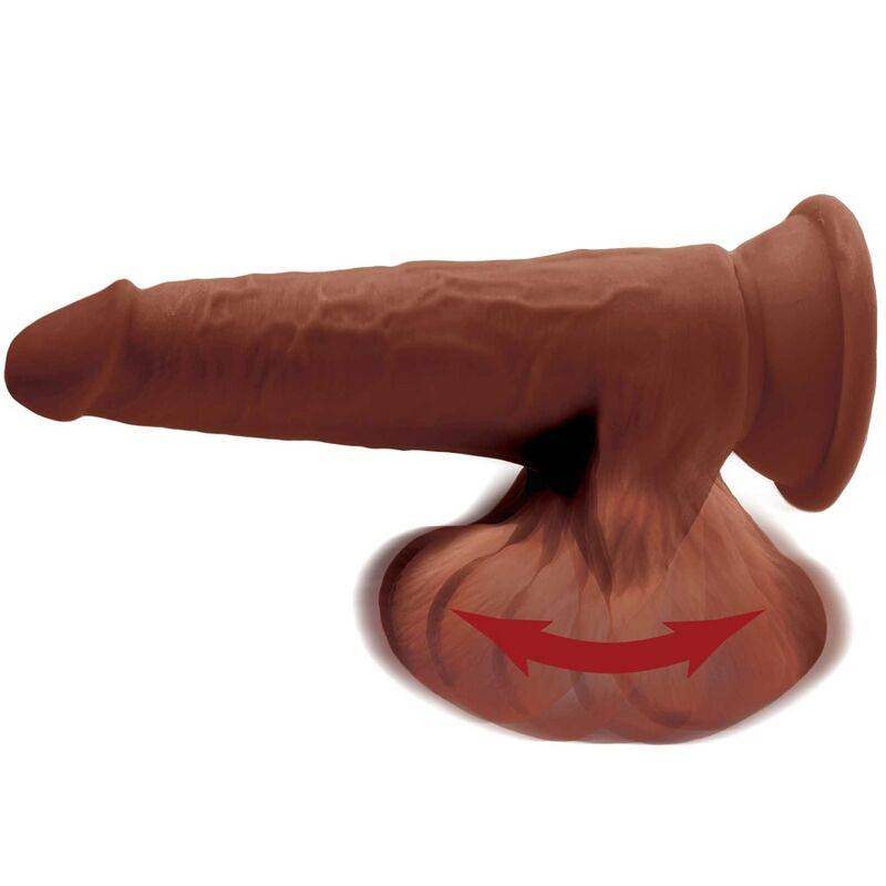 KING COCK - PLUS 3D DILDO SWINGING BALLS 24.5 CM BRAUN - Vanelion Paradise