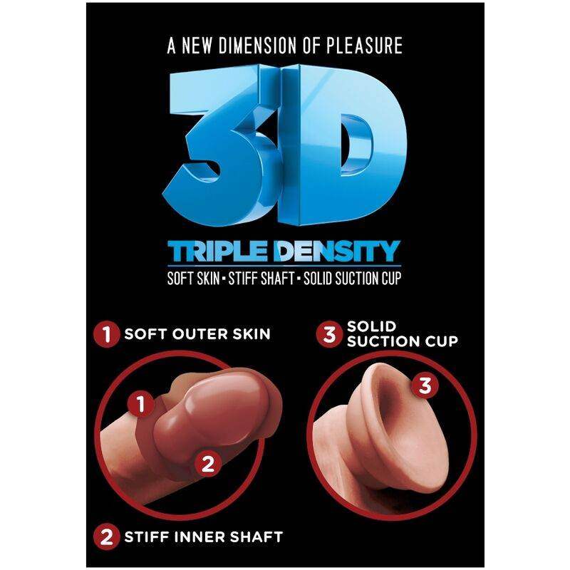 KING COCK - PLUS 3D TRIPLE DENSITY DILDO 18 CM - Vanelion Paradise