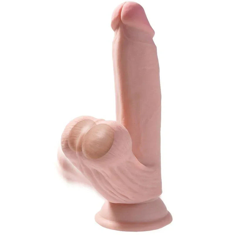 KING COCK - PLUS 3D DILDO SWINGING BALLS 15.2 CM HELLE HAUT - Vanelion Paradise