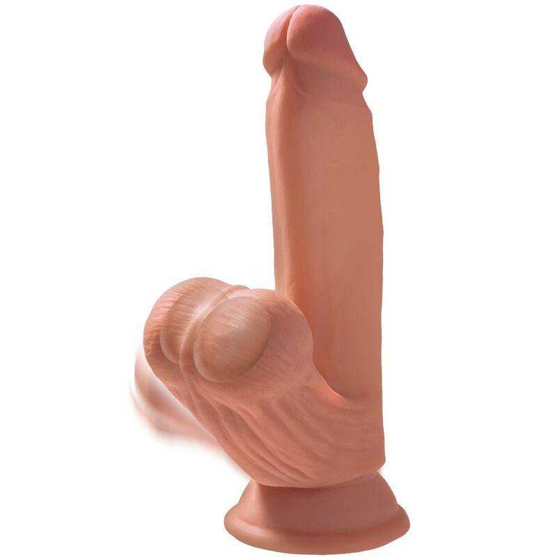 KING COCK - PLUS 3D DILDO SWINGING BALLS 15.2 CM - Vanelion Paradise